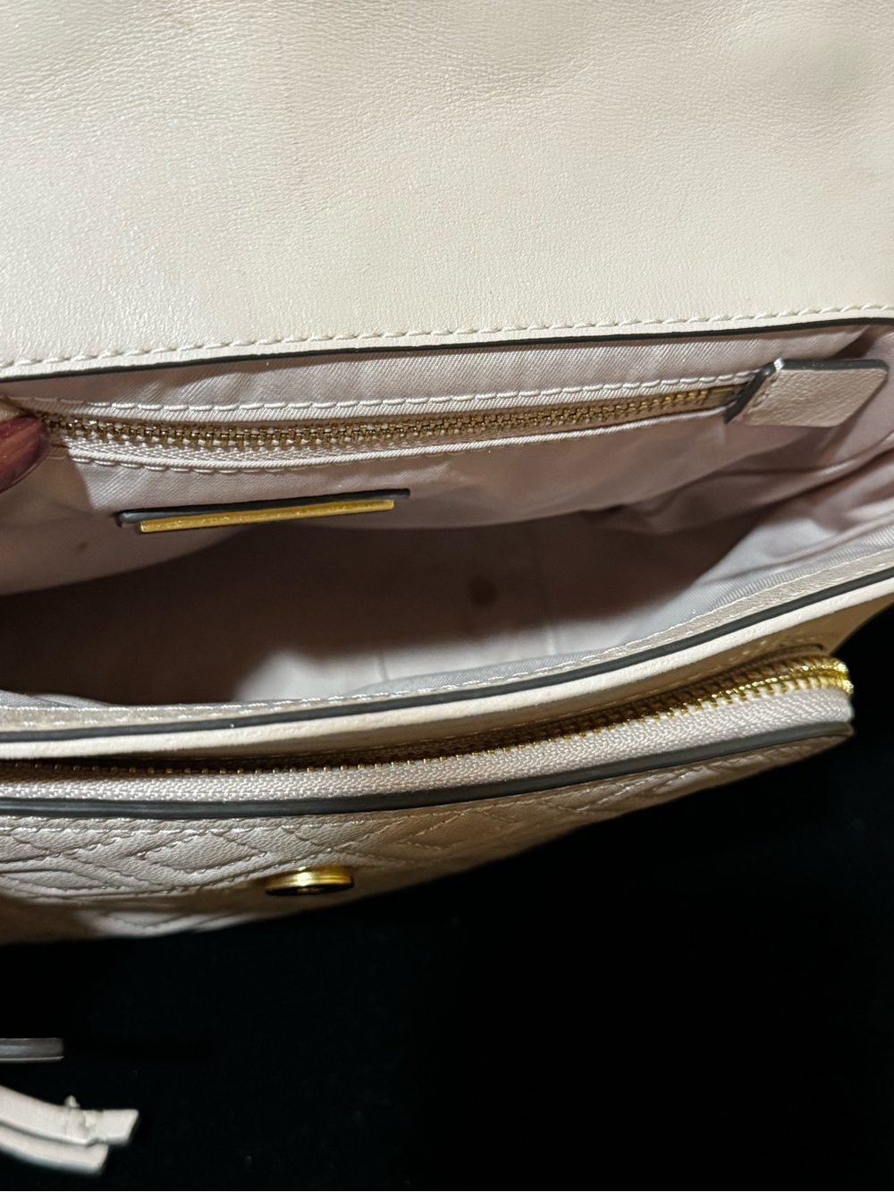 Tory Burch Fleming Blush Quilted Top-Handle Satchel with Tassel - Picture 5 of 13